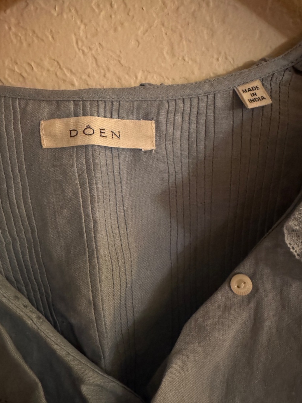 Doen Henri Blouse French Blue Size S - Picture 5 of 7